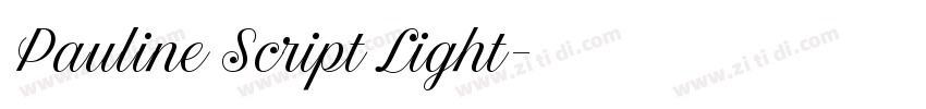 Pauline Script Light字体转换